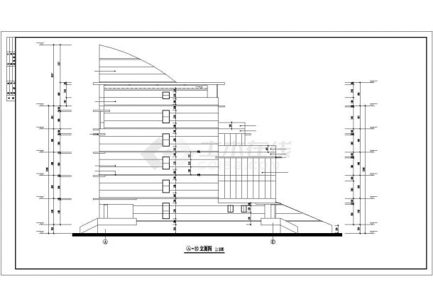 某地五层框架结构平顶厂房建筑设计施工图-图二