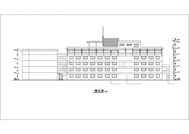 某地六层酒店框架结构建筑设计施工图-图一