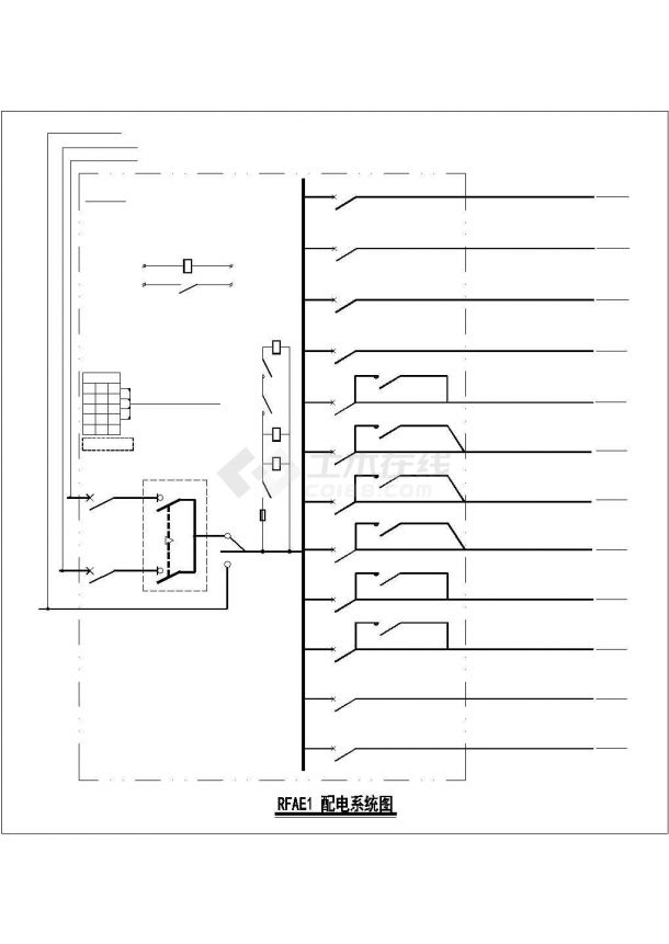 大型商住楼地下室电气施工图纸（一级负荷，含人防）-图一