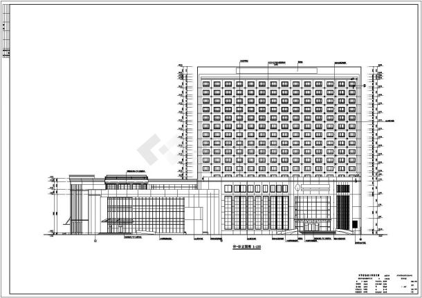 某地16层砖混结构酒店建筑设计施工图-图一