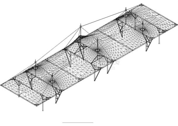 地上一层收费站索膜结构竣工施工图（独立基础，共15张）-图二