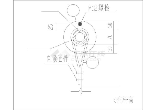 某25米支撑杆杆体设计图（共3张图纸）-图一