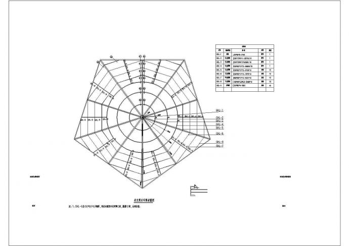 【洛阳】某伞形轻钢屋架采光顶结构设计图及计算书_图1