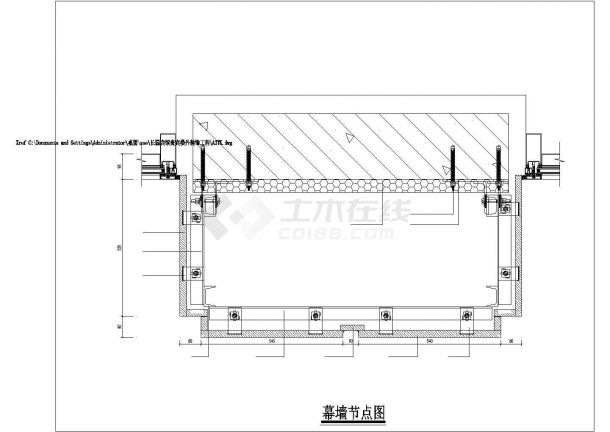 【潍坊】某酒店幕墙工程设计图（地上四层，地下一层）-图二