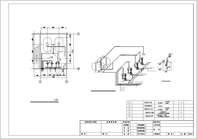哈尔滨某锅炉房给排水设计图_图1