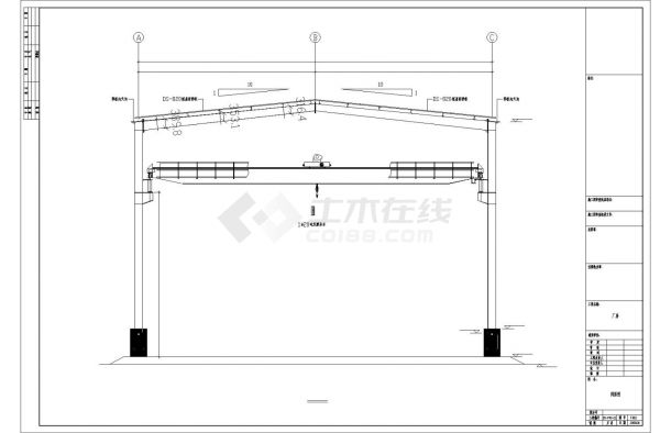 单层15米跨门式刚架结构厂房结构图（独立基础）-图二