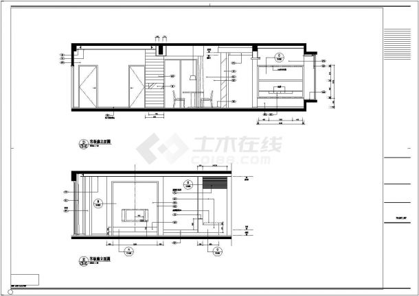 【广东】多层住宅区C型高档现代四居室装修设计施工图-图二