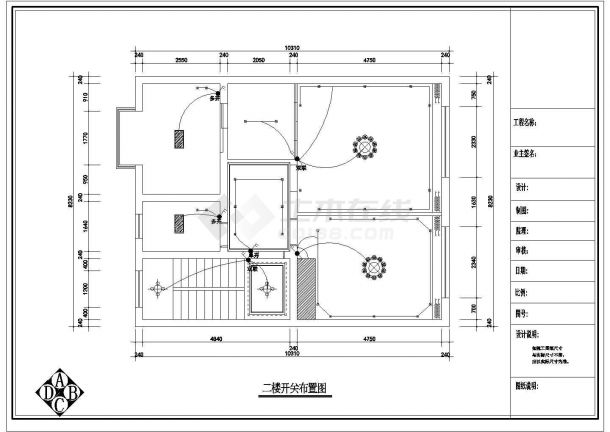 【上饶】现代风格高档三层别墅样板间装修设计施工图-图二