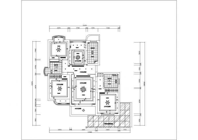 某现代风格时尚三居室装修设计施工图（含效果图）_图1