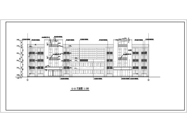 某4层刑警办公楼建筑设计施工图纸-图二