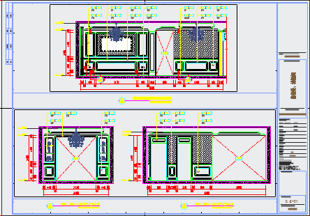 115㎡法式新古典两室一厅样板房室内装修CAD施工图（含效果图）-图二