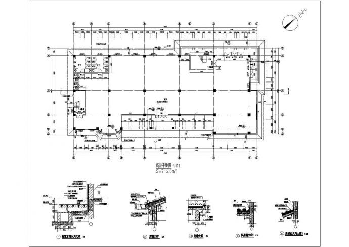 【云南】三层框架结构会所结构施工图（含建筑图）_图1