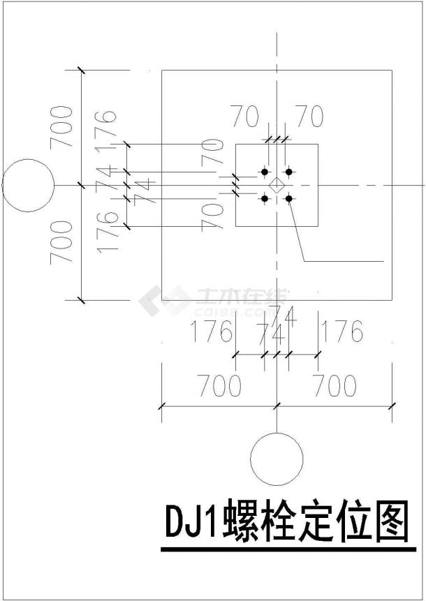 某钢管桁架结构菜市场结构设计图（含设计说明，共5张图）-图一