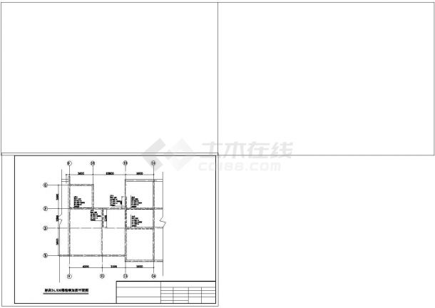 框架住宅楼加固结构施工图（共5张图）-图二