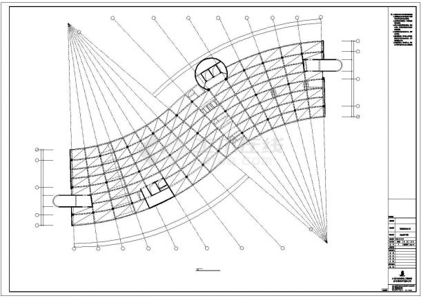 框架结构商场营业楼加固改造施工图（共5张图）-图一
