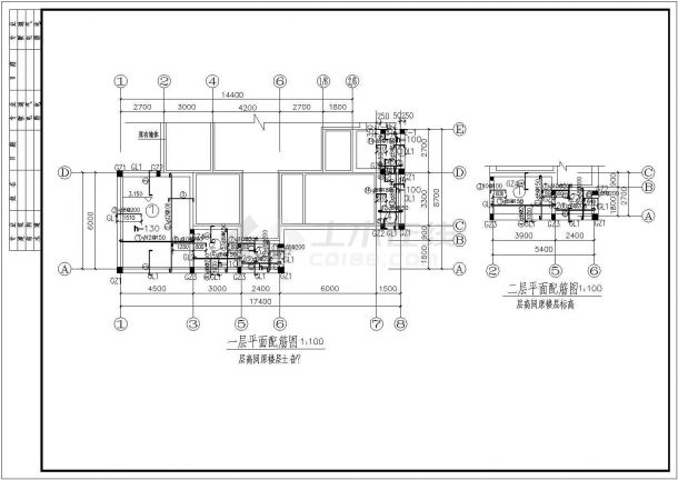 某别墅钢结构局部加层改造设计图（条形基础，共10张）-图二