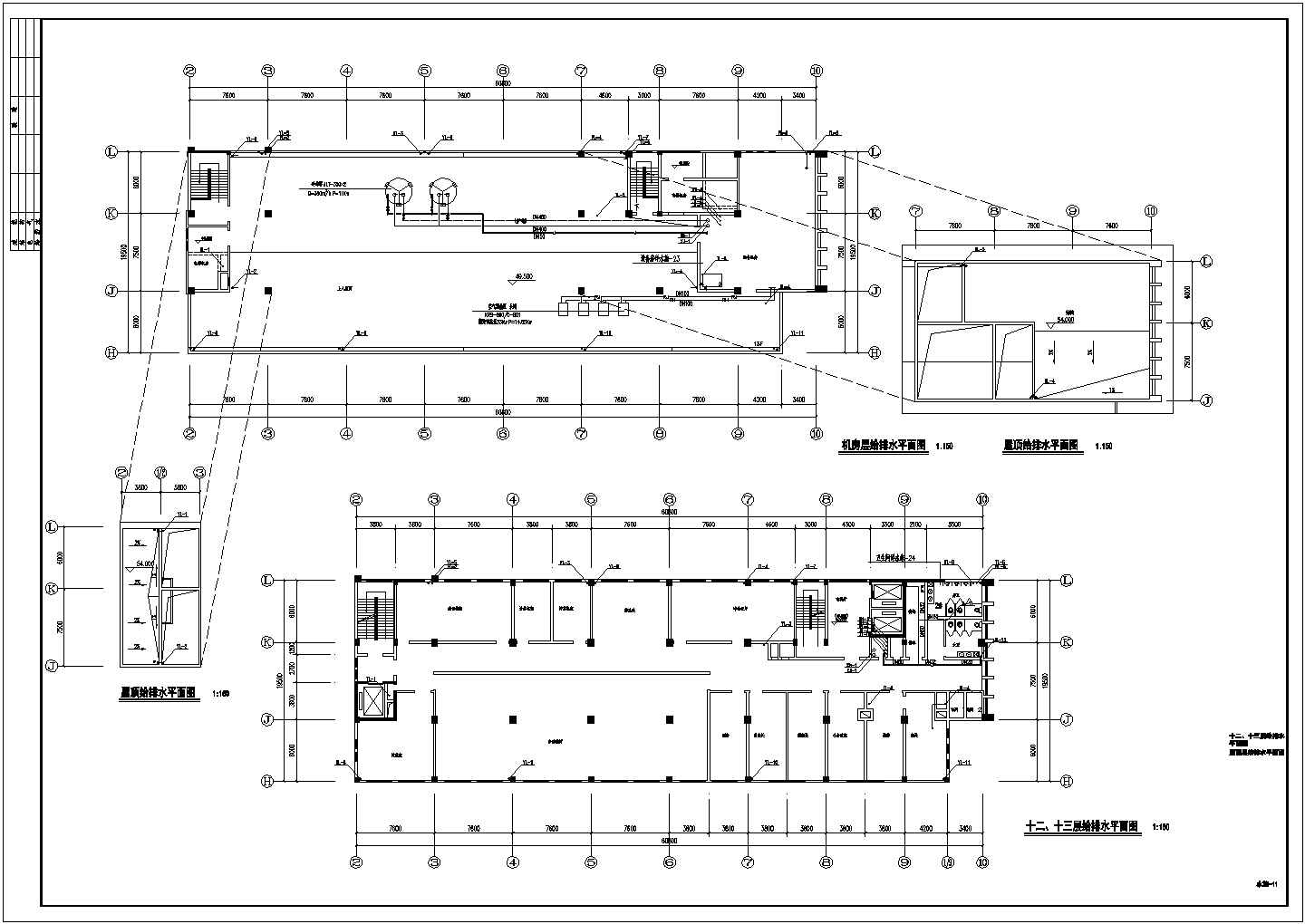 【江西】某中医院门诊部大楼给排水设计施工图