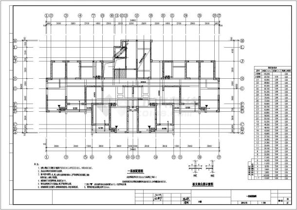 【安徽】33层剪力墙结构住宅楼结构设计施工图（平板式桩筏基础）-图二