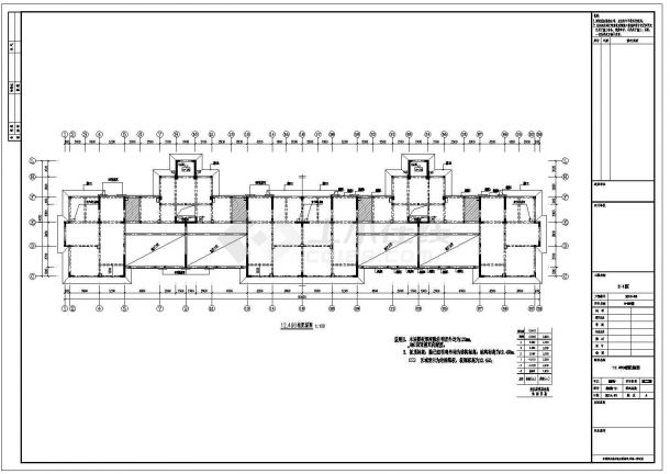 【山东】四层加阁楼异形柱框剪结构临海住宅结构图-图二
