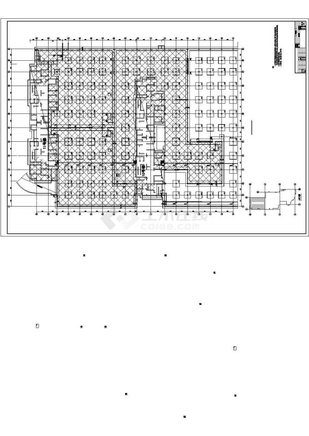 地下一层框架结构汽车车库结构设计施工图-图二