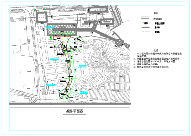 厂区公路设计，局名区设计CAD图纸-图一