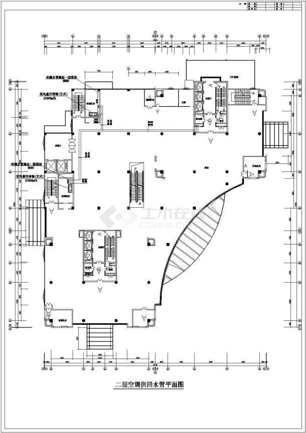 某商场中央空调设计施工图（共5张）-图二