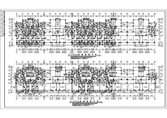 某五层异型柱框架结构体系住宅结构设计施工图纸_图1