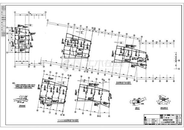 两层（局部三层）框架结构商铺结构设计施工图-图二