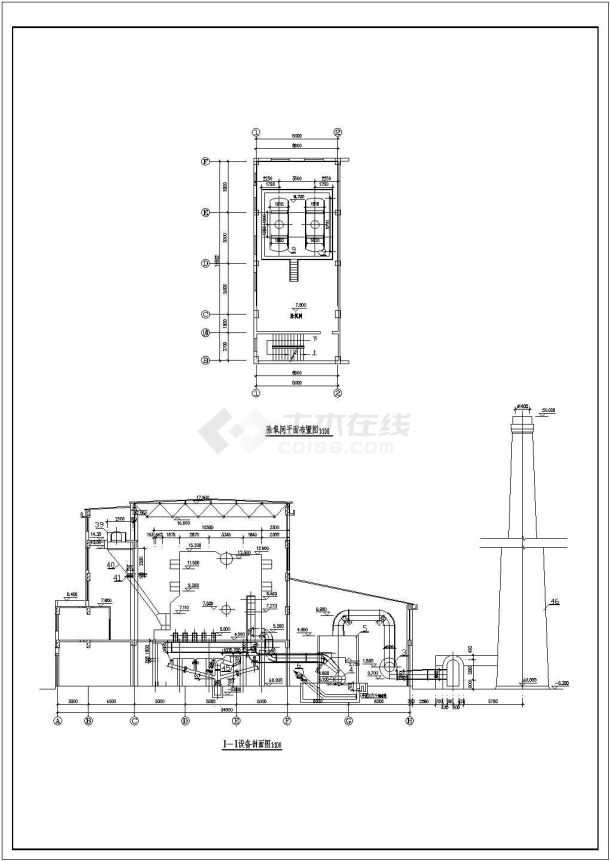 某地区蒸气锅炉施工设计详图（共10张）-图二