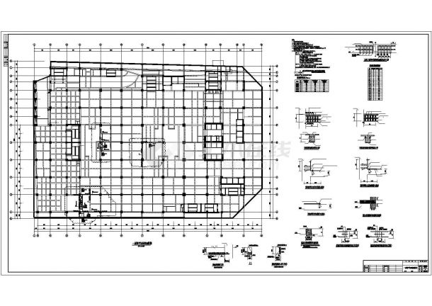 【成都】某六层广场结构加固设计图（地下四层，共21张）-图二