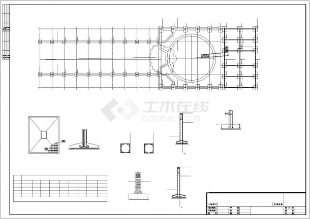 某单层门式刚架挤奶厅结构设计施工图（钢结构）-图一