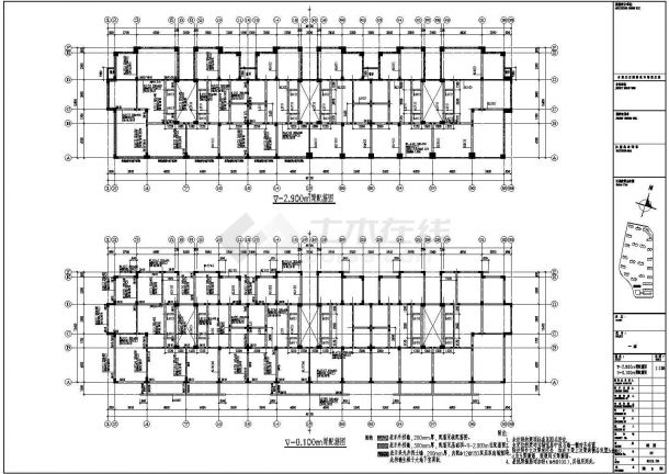 五层框架结构住宅楼结构施工图（CFG桩）-图一