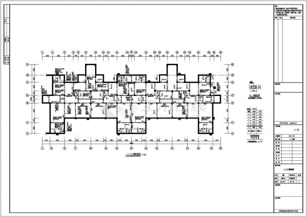 （四层加阁楼）异形柱框架结构住宅及变电室小区结构设计施工图-图一