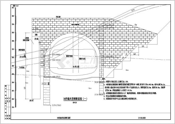 知名公司设计城市支路公园连接线道路施工图（双向两车道）-图一