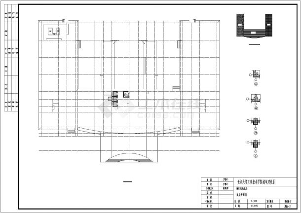 某九层框架结构饭店毕业设计图纸（高34米）-图二