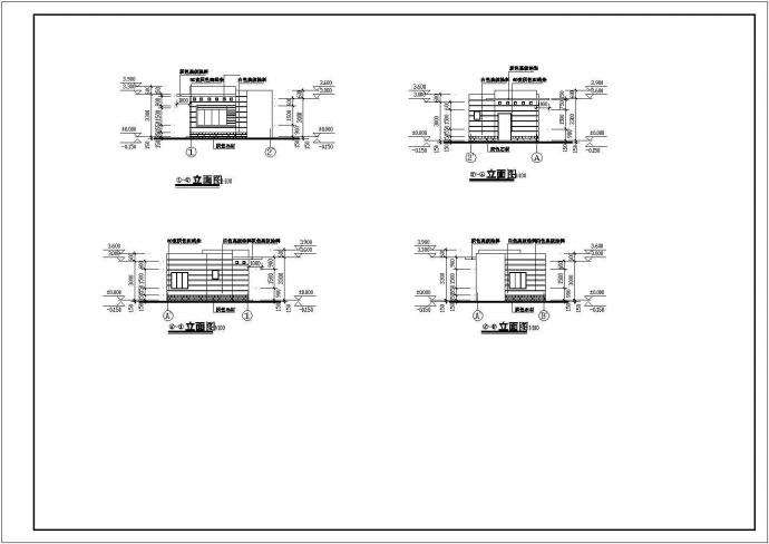 某小区大门建筑设计全套CAD图纸_图1