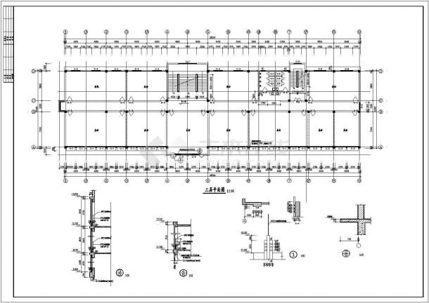 某学校综合办公楼建筑设计全套CAD图-图一