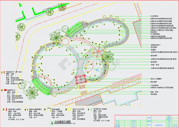 现代风格游泳池景观规划设计施工图-图二