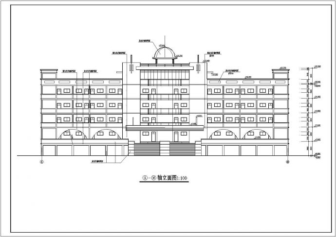 某地六层坡顶教学楼建筑设计施工图_图1
