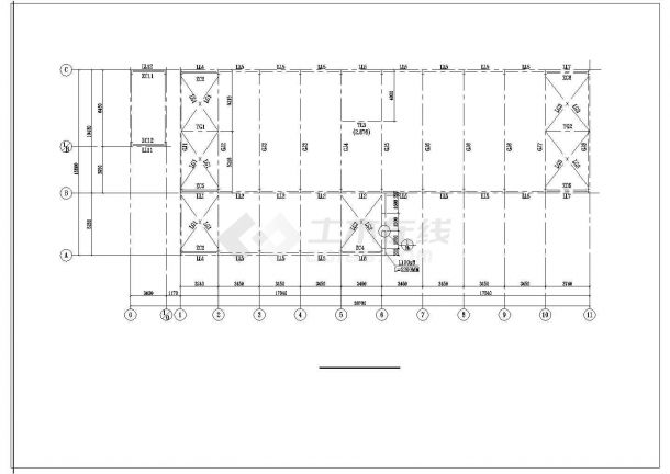 某10米跨两层门式刚架厂房结构设计图-图二