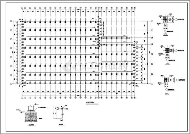 某31129㎡北方配送中心单层厂房结构图（总长250米）-图二