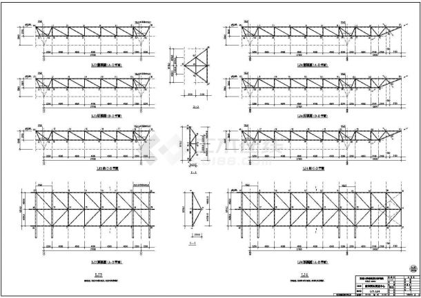 【南京】某会展中心钢结构图纸（排架结构，共22张）-图一