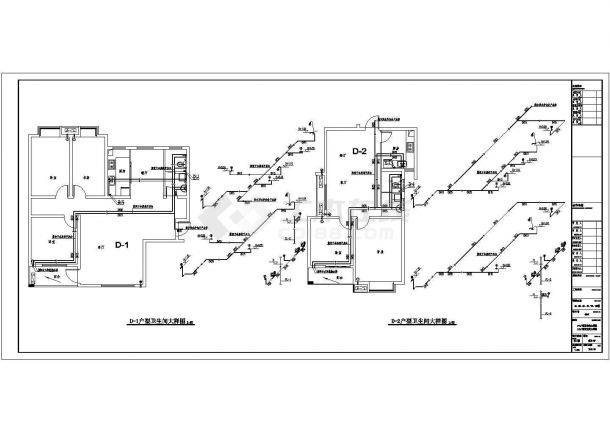 合肥某小区地上十八层住宅楼给排水图纸-图一