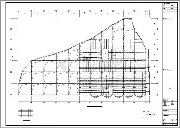 [施工图]某钢混售楼展示中心结构设计图-图二