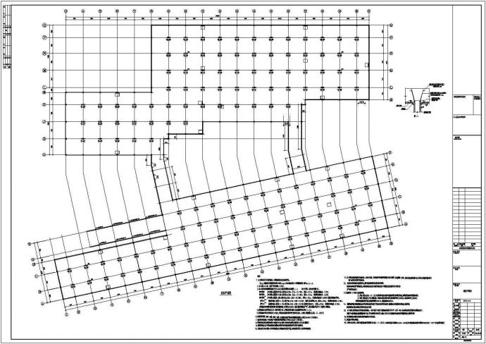 上海单层框架结构地下车库结构施工图（7度抗震）_图1