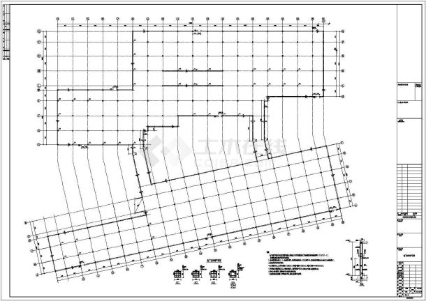 上海单层框架结构地下车库结构施工图（7度抗震）-图二