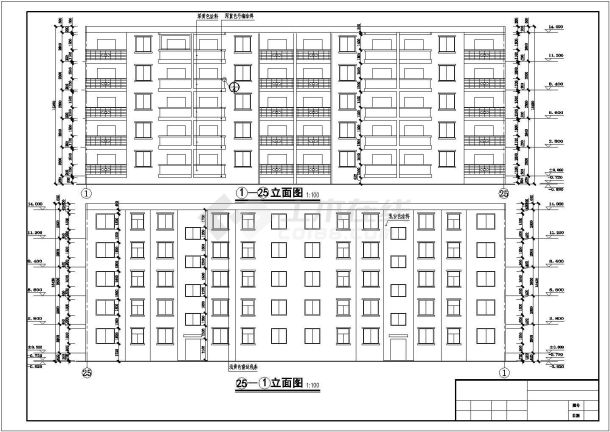 北方某五层住宅楼建筑施工图（共5张图）-图一