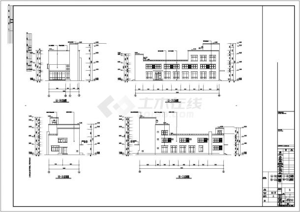 【江西】某二层办公楼建筑施工图-图一