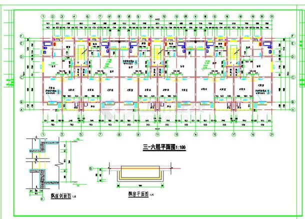 某单元式六层住宅楼建筑施工图（共13张图）-图二