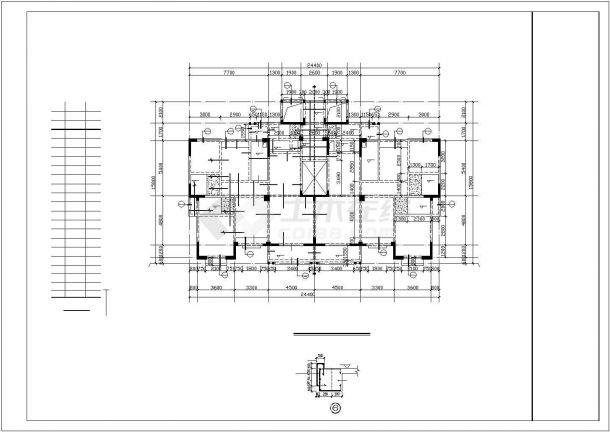 某地上十八层剪力墙结构住宅结构设计图（7度抗震）-图一